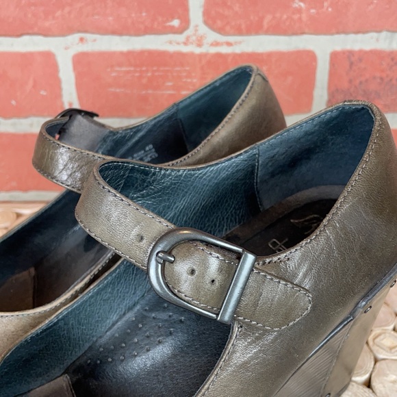 Dansko Fanny Studded Gray and Brown Taupe Maryjane Wedge 9.5 - Picture 16 of 16